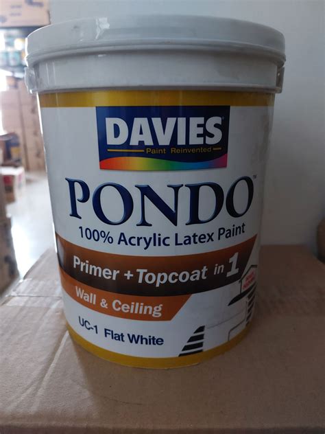 Davies Pondo Flat Latex High Hiding Undercoat 4Ltrs Gallon UC 1 White