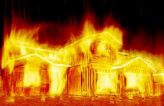 actions speak louder  words  burning house