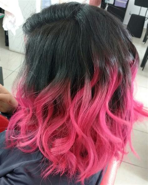 Hot Pink Hair Tips