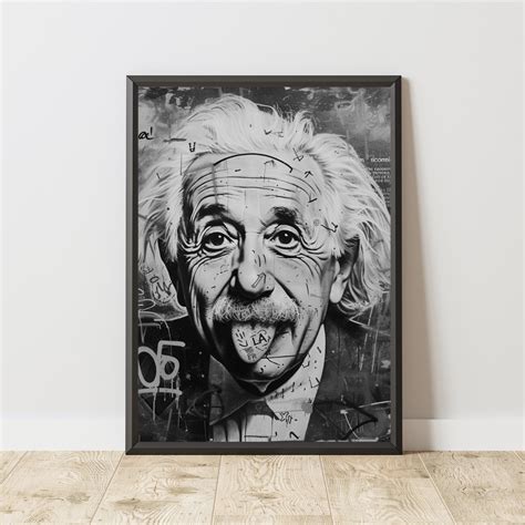 Albert Einstein Poster Albert Einstein Print Albert Einstein Wall Art