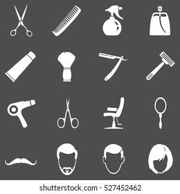 Vector Set Sketch Barber Shop Icons Stock Vector Royalty Free