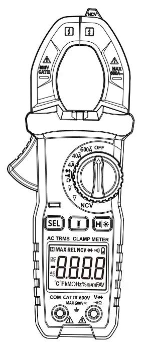 Uni T Xom Cat Ii 600v Digital Ac Trms Clamp Multimeter Instruction Manual