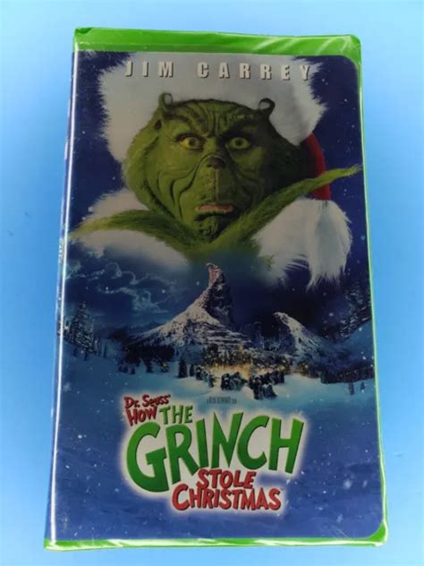 HOW THE GRINCH Stole Christmas VHS 2001 Jim Carrey Clamshell Case 5 63