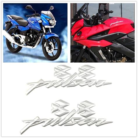 Motorcycle 3D Tank Wheel Logo Letters Graphics Sticker For Bajaj