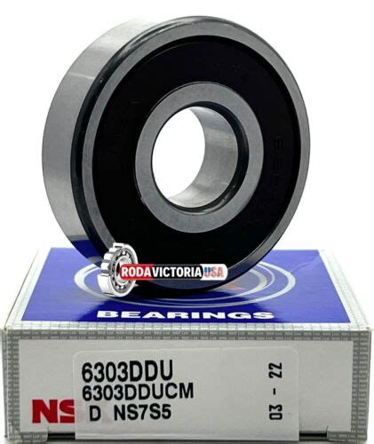 NSK 6303 DDU CM DEEP GROOVE RADIAL BALL BEARING 17x47x14 mm 6303 RS ...