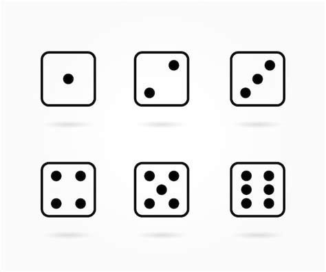 Premium Vector Dice Icons Set Dice In A Linear Design From One To Six