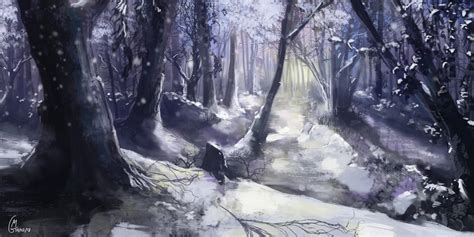 Snow Forest by behindspace99 on DeviantArt