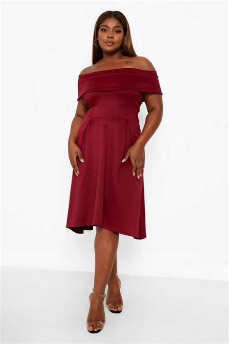 Plus Double Layer Midi Dress Boohoo Uk