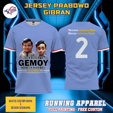 Jual Baju PRABOWO GEMOY CAPRES 2024 Terbaru Kaos RELAWAN PRABOWO