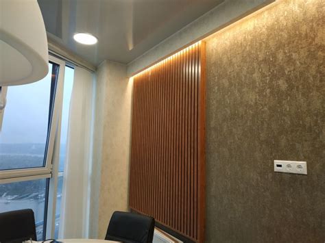 Монтаж кубообразной рейки в офисе - фотографии рейки Грильято 35х55мм