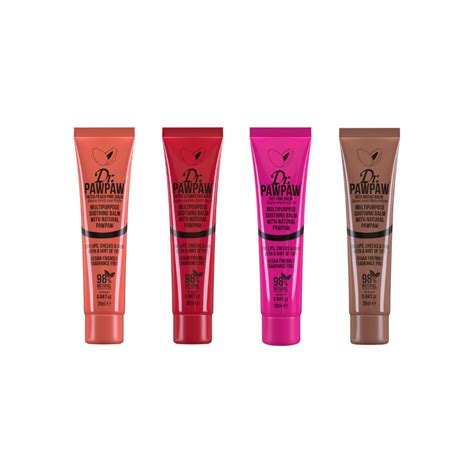 Amazon Dr Pawpaw Ml Tinted Balms Collection Peach Pink Ultimate Red Hot Pink Rich