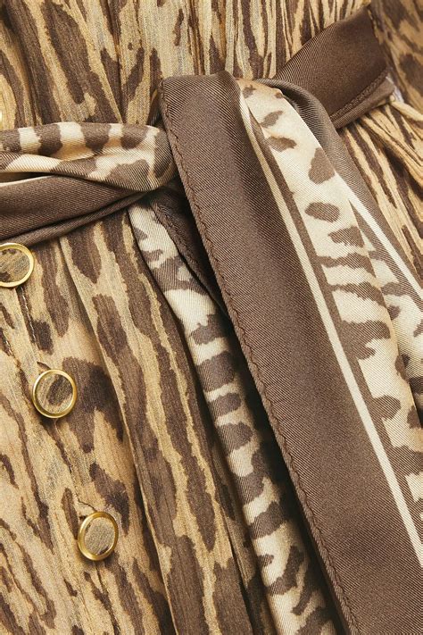 Zimmermann Espionage Pussy Bow Printed Silk Georgette Mini Dress The Outnet