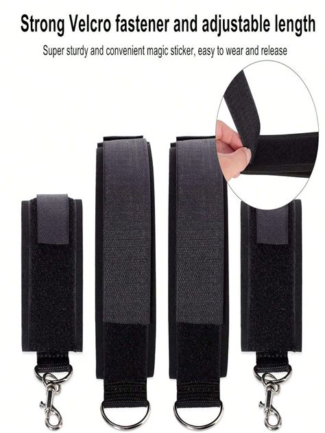 SM Produkte Einstellbare Schwarze Handschellen Sex Bondage Fesselung BDSM Bettfesselung
