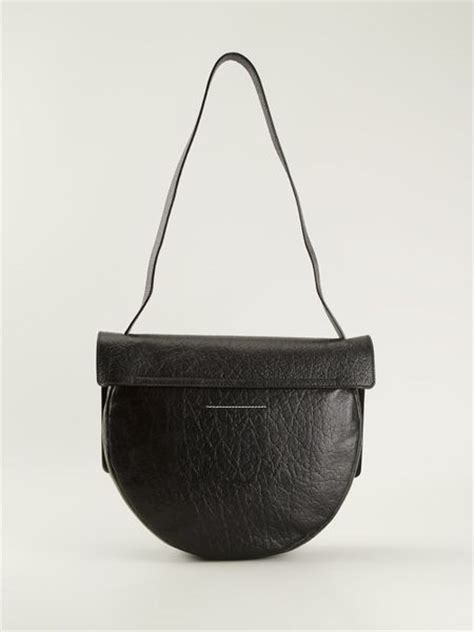 Mm6 By Maison Martin Margiela Round Shoulder Bag In Black Lyst