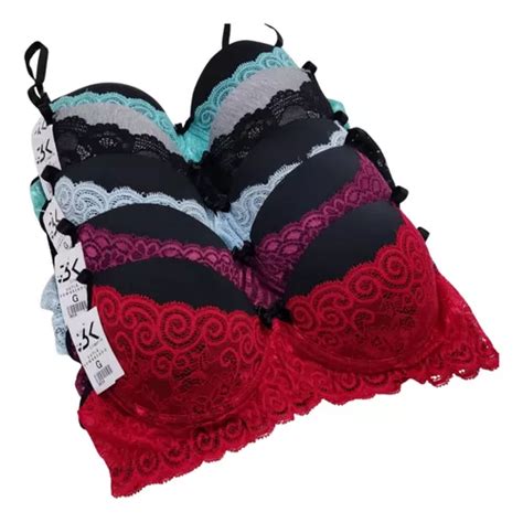 Kit 5 Sutians Renda Lingerie Luxo Soutien Atacado Parcelamento Sem Juros