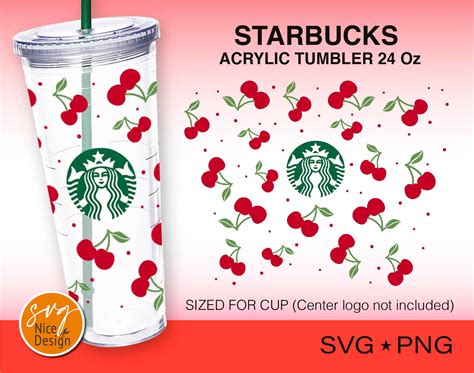 Prints Art Collectibles Fruit Svg Strawberry Seamless Starbucks Full