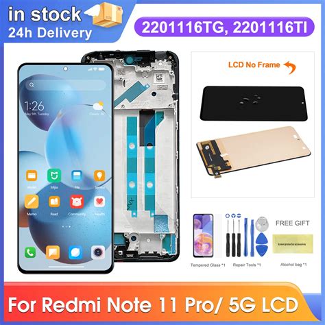 샤오미 레드미 노트 11 프로 2201116TG 2201116TI LCD 디스플레이 화면, 레드미 노트 11 프로 5G 용 ...