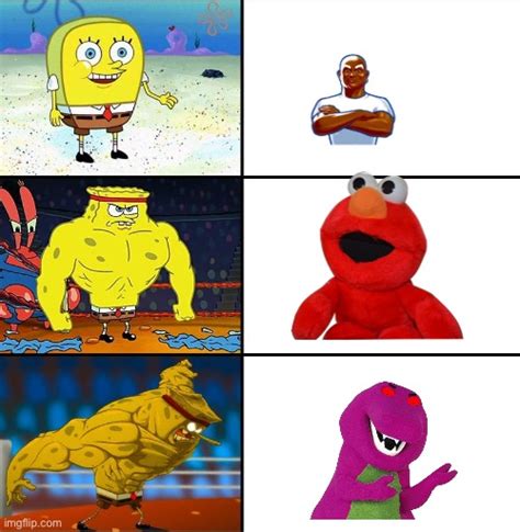 Increasingly Buff Spongebob W Anime Imgflip