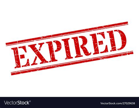 Expired Stamp Square Grunge Sign Royalty Free Vector Image