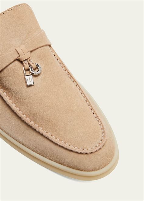 Loro Piana Babouche Charms Walk Suede Mule Loafers Bergdorf Goodman