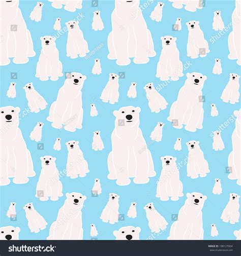 Polar Bear Pattern Vector Stock Vector (Royalty Free) 198127004 ...