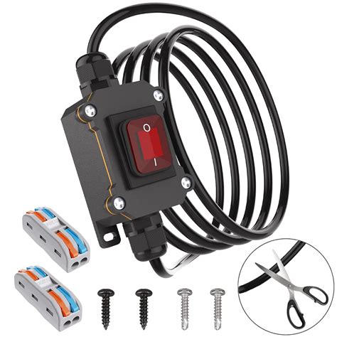 Karlkers Inline Switch Ac 20a 125v Dpst Inline Cord Switch 10 Ft