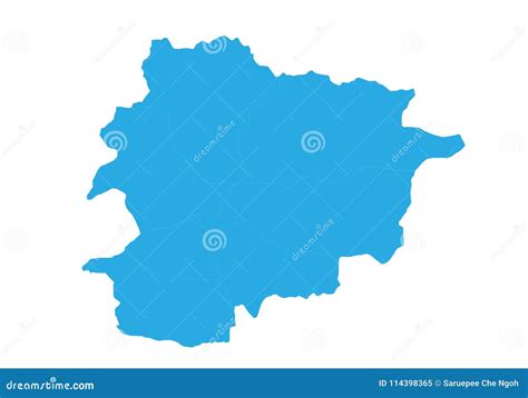Map Of Andorra High Detailed Vector Map Andorra Stock Vector Illustration Of Continent