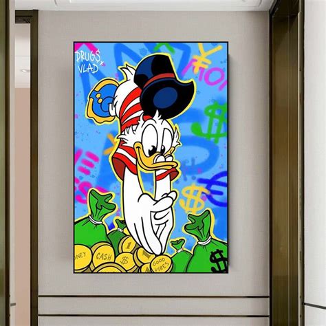 Scrooge Mcduck Millionaire Canvas Wall Art In Wall Canvas