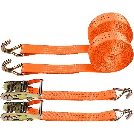 Amazon 2Pcs 2 Inch Ratchet Straps Heavy Duty 20ft Tie Down Straps