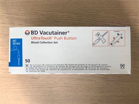 New Bd Vacutainer Ultratouch Push Button Blood Collection Set