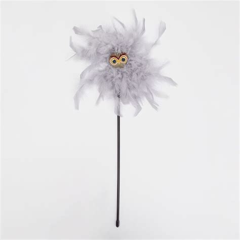 RURRI Игрушка-дразнилка для кошек Перьевая голова, 2x9x49 см - купить с ...