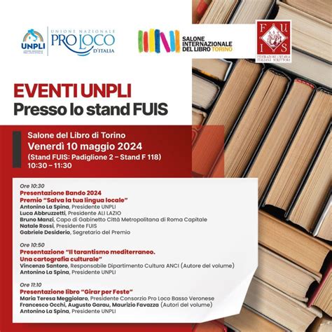 Lunione Delle Pro Loco Al Salone Del Libro Di Torino Unpli