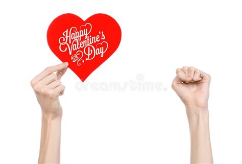 Valentine S Day And Love Theme Hand Holds A Greeting Card In The Form