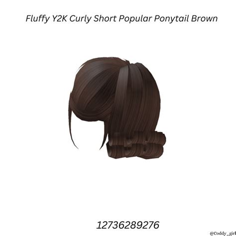 Fluffy Y K Curly Short Popular Ponytail Brown Brown Hair Roblox Brown Hair Up Short Brunette