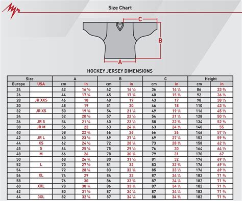 ak hockey jersey size chart - Vehement Blogsphere Pictures Library