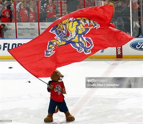 Florida Panthers Mascot Stanley C Panther Celebrates Their 5 2 Win