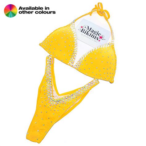 Quick Ship Competition Bikini No 195 AB Crystal Edges Magic Bikinis Custom Competition Suits