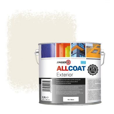 Zinsser Allcoat Exterior Wall Paint RAL 9010 Pure white - 2,5 liter