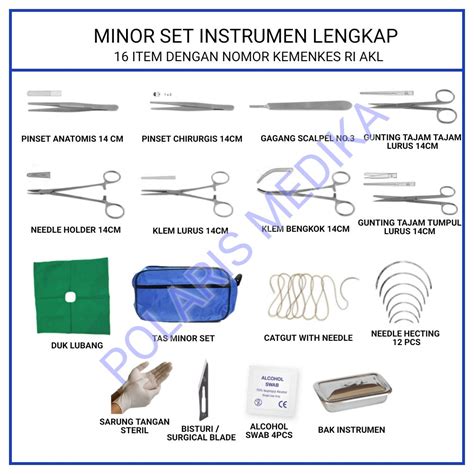 Jual Minor Set Bedah LENGKAP Instrument Minor Surgery Shopee Indonesia