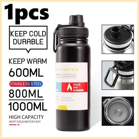 3PCS Tumbler Hot And Cold Aesthetic Thumbler Water Bottle Aquaflask 1 Liter Sale Stainless