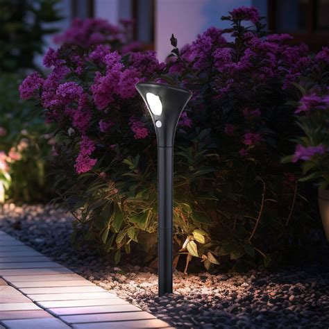 LED Solare Plug In Faretto Giardino Lampada Nero Movimento Cortile