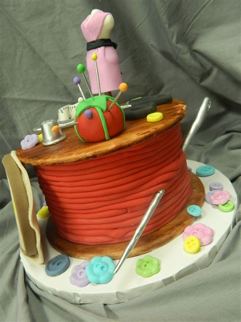 Sewing Themed Custom Birthday Cake Hey Cupcake