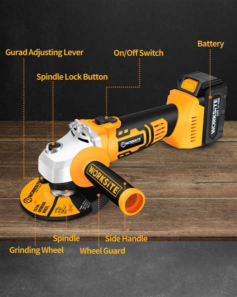 Buy Worksite Cordless Angle Grinder Pole Motor Inch Cordless