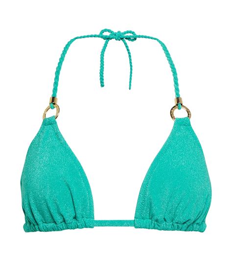 Zanzibar Triangle Bikini Top In Blue Heidi Klein Mytheresa