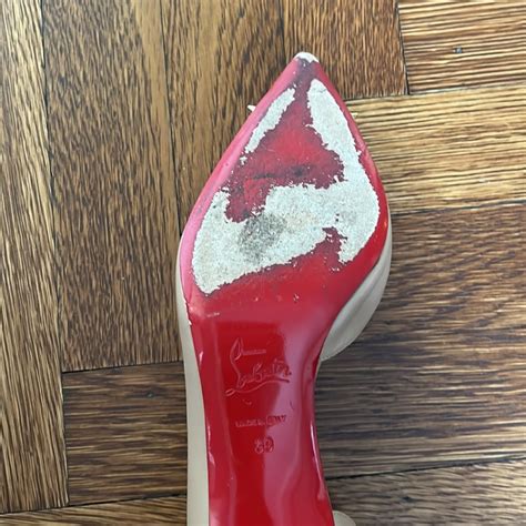 Christian Louboutin Nude Low Heels With Spikes Gem