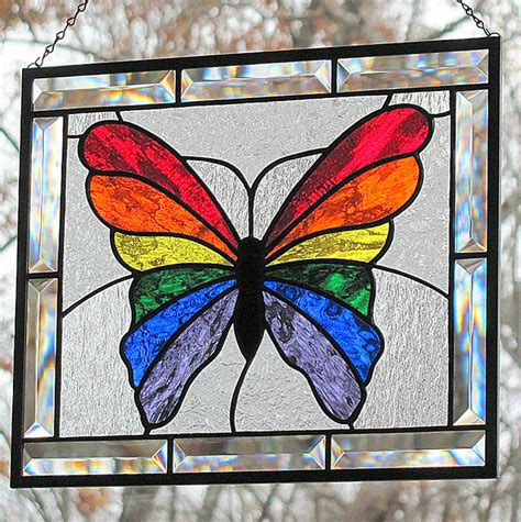 Stained Glass Rainbow Butterfly A Redo Of An Old Pattern Flickr