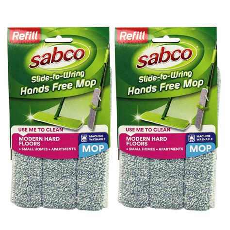 2pk Sabco Slide To Wring Hands Free Mop Refill