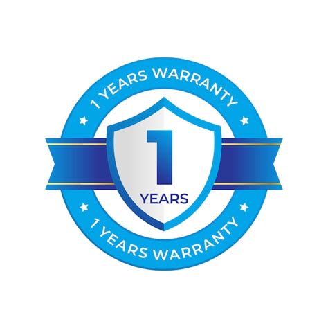 Premium Vector 1 Years Warranty Label Sticker Seal Badge Icon