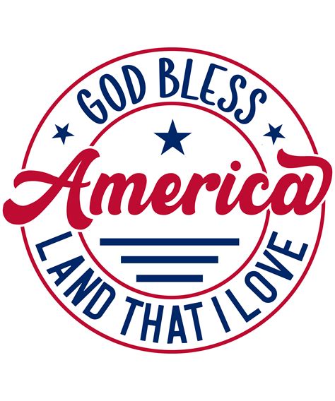 God Bless America Svg Design