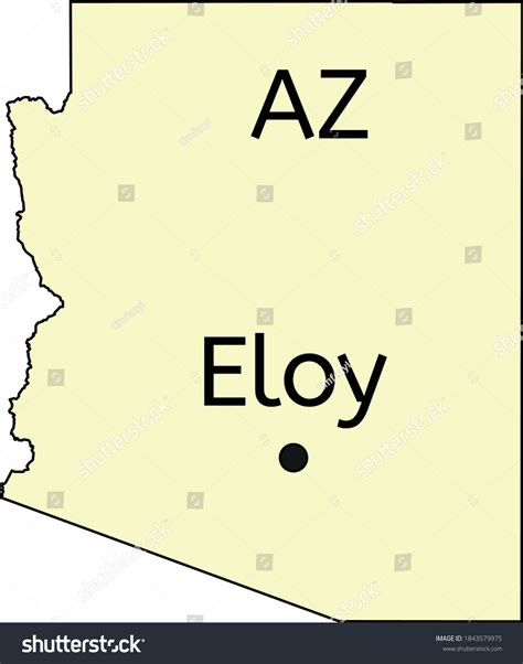 Eloy City Location On Arizona Map Stock Vector (Royalty Free) 1843579975